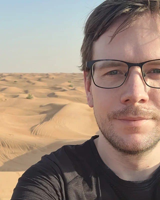 A picture of Aaron Williams in Lahbab Desert